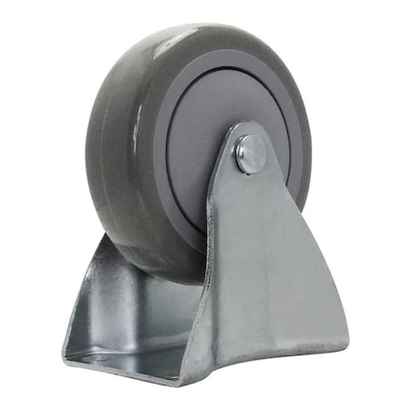 Snap-Loc Snap-Loc SLAC4FP 4 in. Industrial Polyurethane Fixed Rigid Caster; 375 lbs SLAC4FP